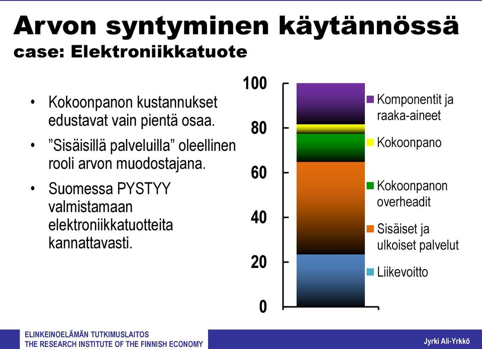 Suomessa PYSTYY valmistamaan elektroniikkatuotteita kannattavasti.