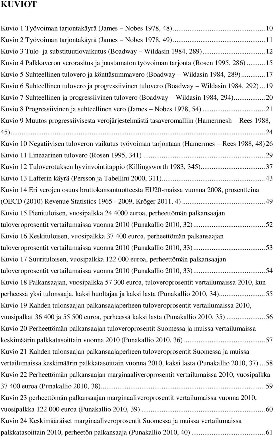 .. 17 Kuvio 6 Suhteellinen tulovero ja progressiivinen tulovero (Boadway Wildasin 1984, 292)... 19 Kuvio 7 Suhteellinen ja progressiivinen tulovero (Boadway Wildasin 1984, 294).