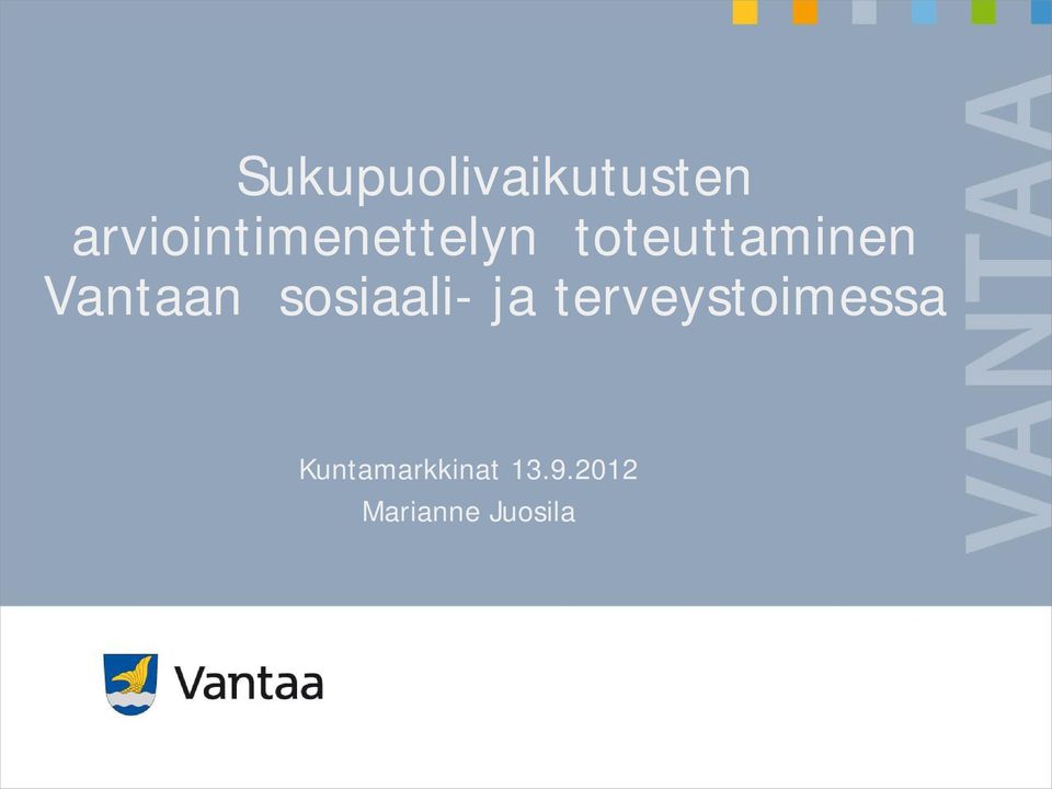 Vantaan sosiaali- ja