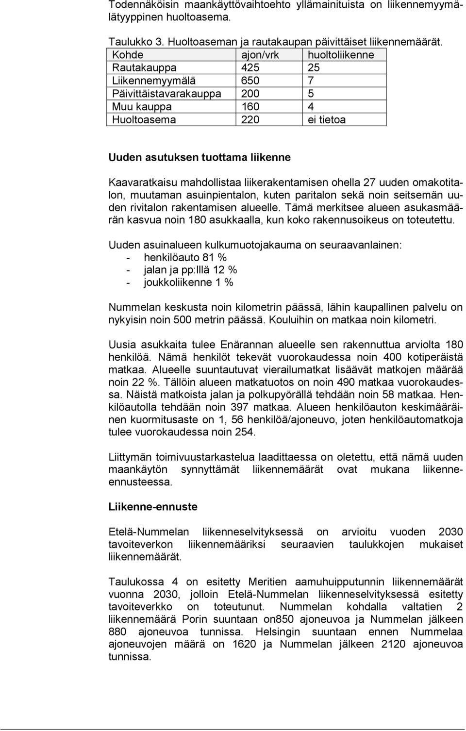 mahdollistaa liikerakentamisen ohella 27 uuden omakotitalon, muutaman asuinpientalon, kuten paritalon sekä noin seitsemän uuden rivitalon rakentamisen alueelle.