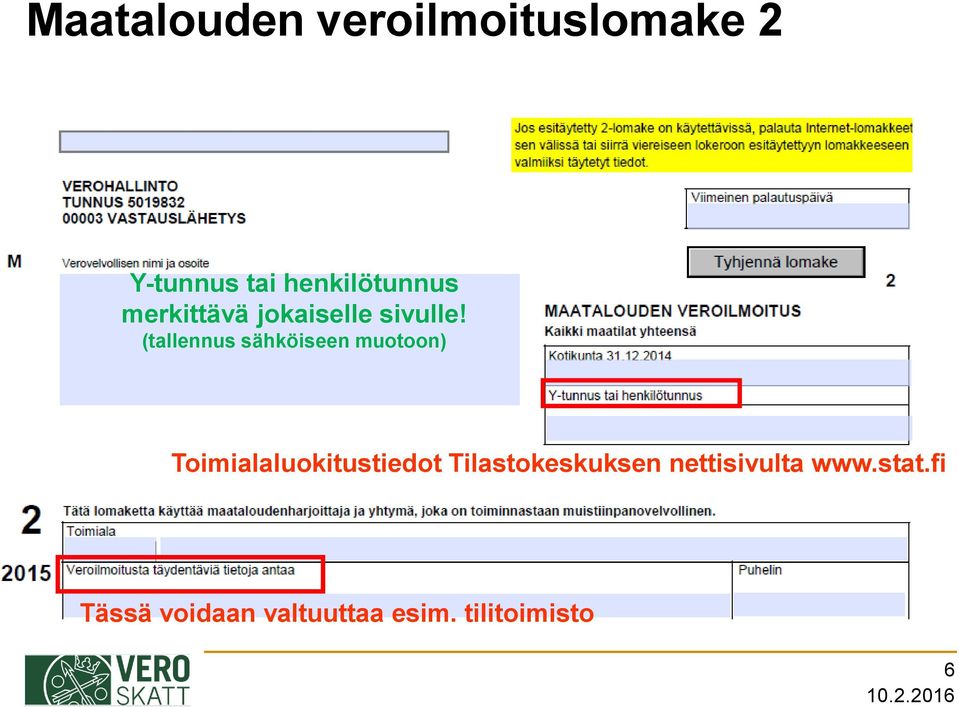 (tallennus sähköiseen muotoon) Toimialaluokitustiedot