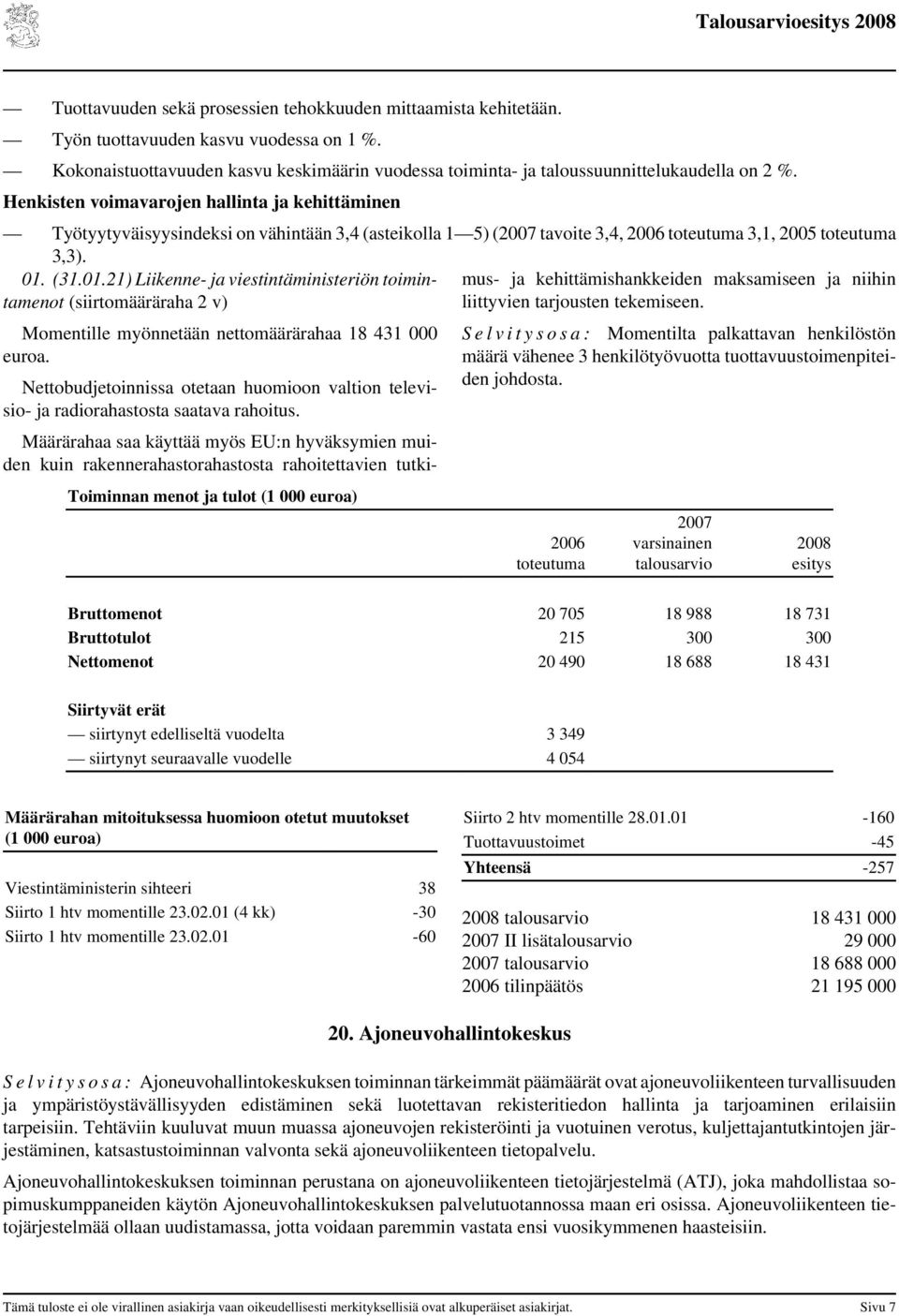 (asteikolla 1 5) ( tavoite 3,4, 3,1, 2005 3,3). 01.