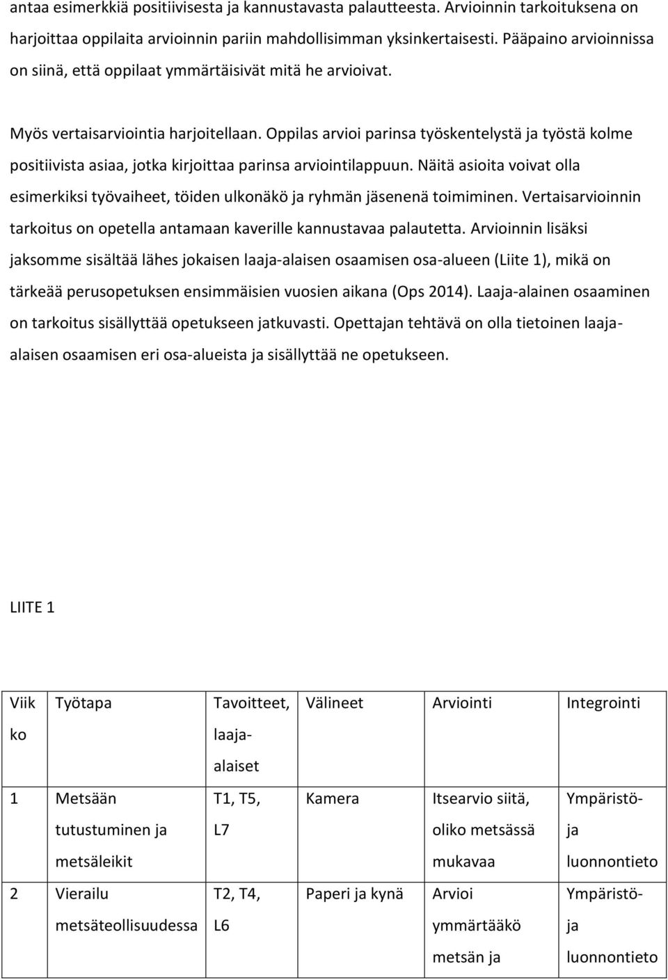 Oppilas arvioi parinsa työskentelystä ja työstä kolme positiivista asiaa, jotka kirjoittaa parinsa arviointilappuun.