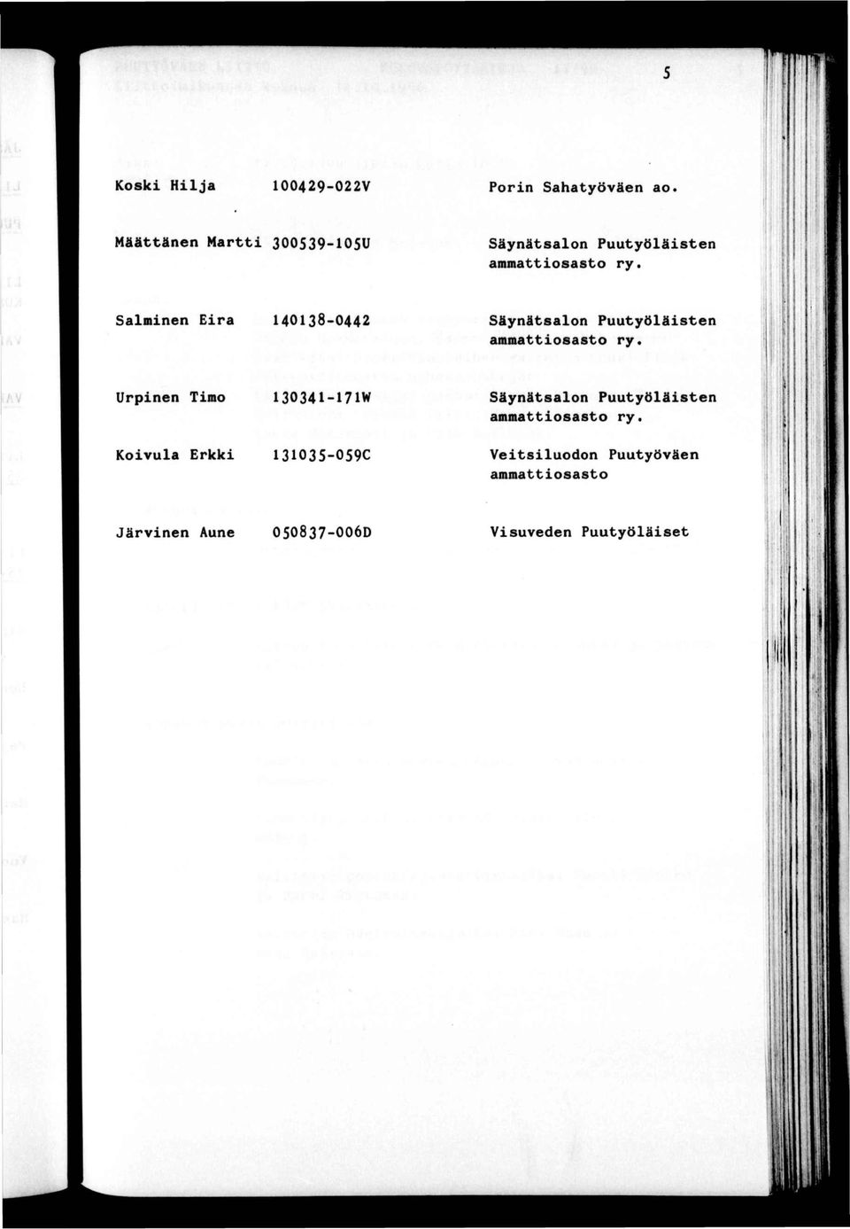 \ Salmnen Era 140138-0442 Säynäsalon Puuyöläsen ammaosaso ry. \.