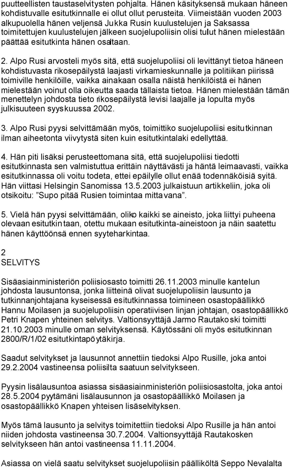 osaltaan. 2.