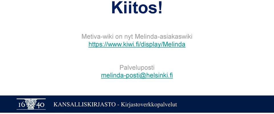Melinda-asiakaswiki