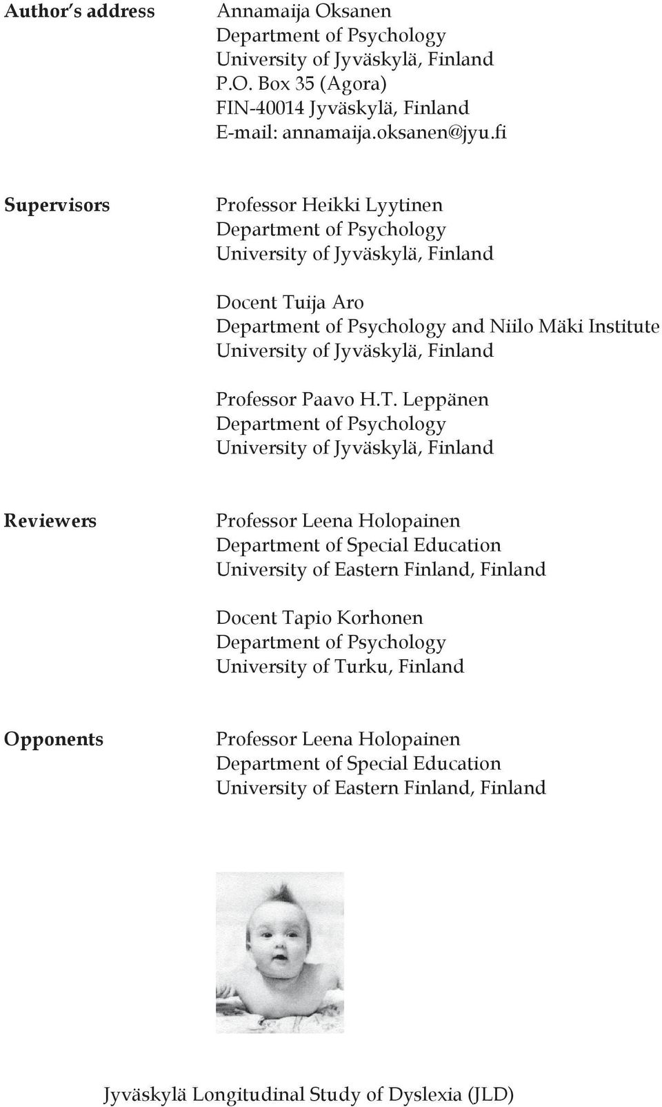 Professor Paavo H.T.