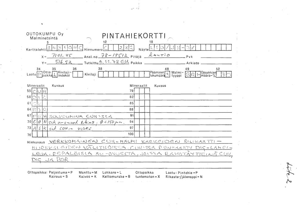 .( Mineraalit Kuvaus Mineraalit Kuvaus * 55 -- C ~-iili 79 L-L-m 58 61 3 k :; i Ii< I,', -... 64 jp,) :>. ~.5c3cAC<,CzrrU~ CC)K =ScA,. 9 1 70 L 4!-i rc.& op ;,,j: LA:&,. 9 c /mp-.