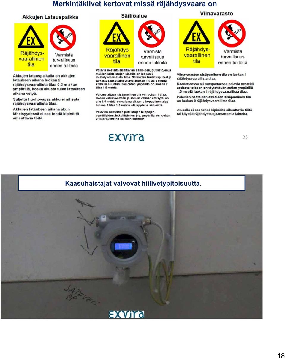 Kaasuhaistajat valvovat