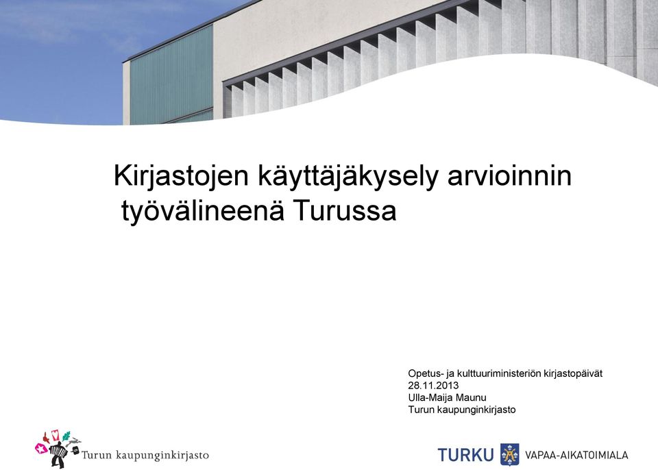 kulttuuriministeriön kirjastopäivät 28.