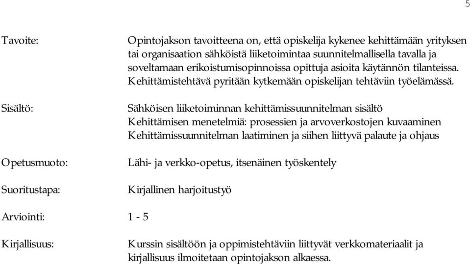 Sähköisen liiketoiminnan kehittämissuunnitelman sisältö Kehittämisen menetelmiä: prosessien ja arvoverkostojen kuvaaminen Kehittämissuunnitelman laatiminen ja siihen