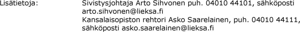 fi Kansalaisopiston rehtori Asko Saarelainen,