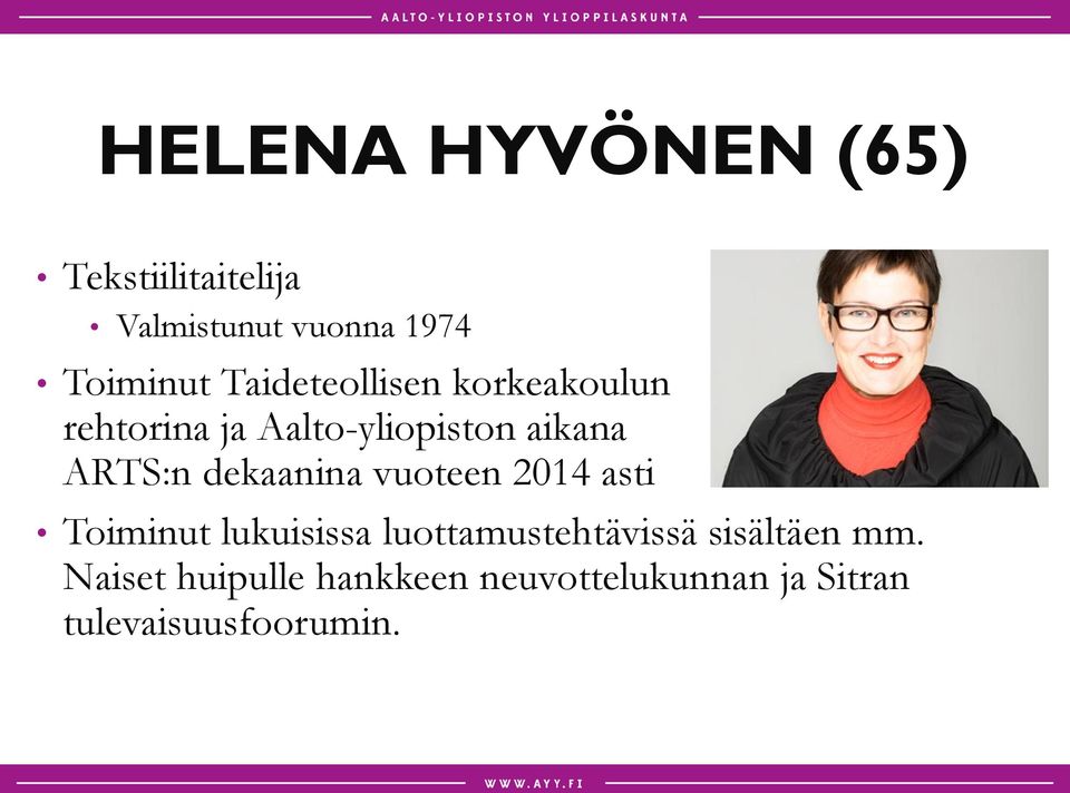 dekaanina vuoteen 2014 asti Toiminut lukuisissa luottamustehtävissä