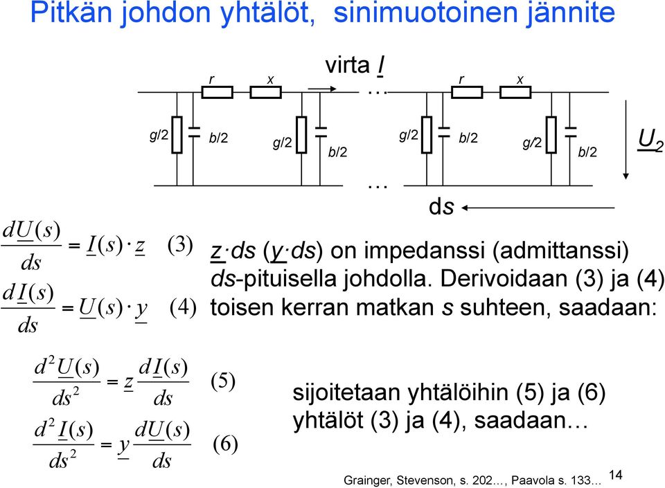 Derivoidaan (3) ja (4) d ( ) ( ) y (4) toien kerran matkan uhteen, aadaan: d g/ b/ g/ b/ d (