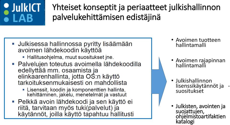 Avoimen rajapinnan hallintamalli Julkishallinnon