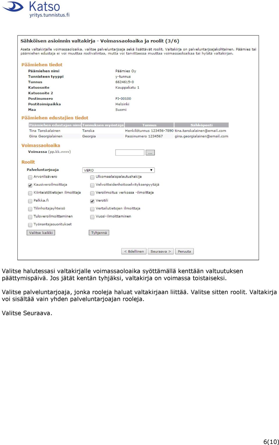 Sähköisen asioinnin valtakirjan luominen päämiehen ulkomaiselle edustajalle  - PDF Ilmainen lataus
