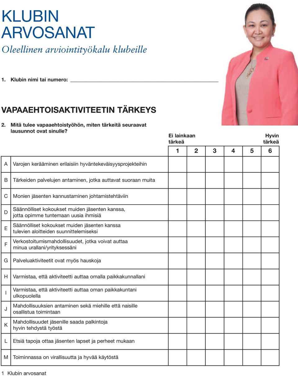 Säännölliset kokoukset muiden jäsenten kanssa, jotta opimme tuntemaan uusia ihmisiä Säännölliset kokoukset muiden jäsenten kanssa tulevien aloitteiden suunnittelemiseksi Verkostoitumismahdollisuudet,
