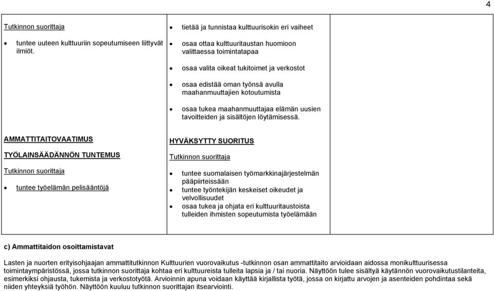 maahanmuuttajien kotoutumista osaa tukea maahanmuuttajaa elämän uusien tavoitteiden ja sisältöjen löytämisessä.