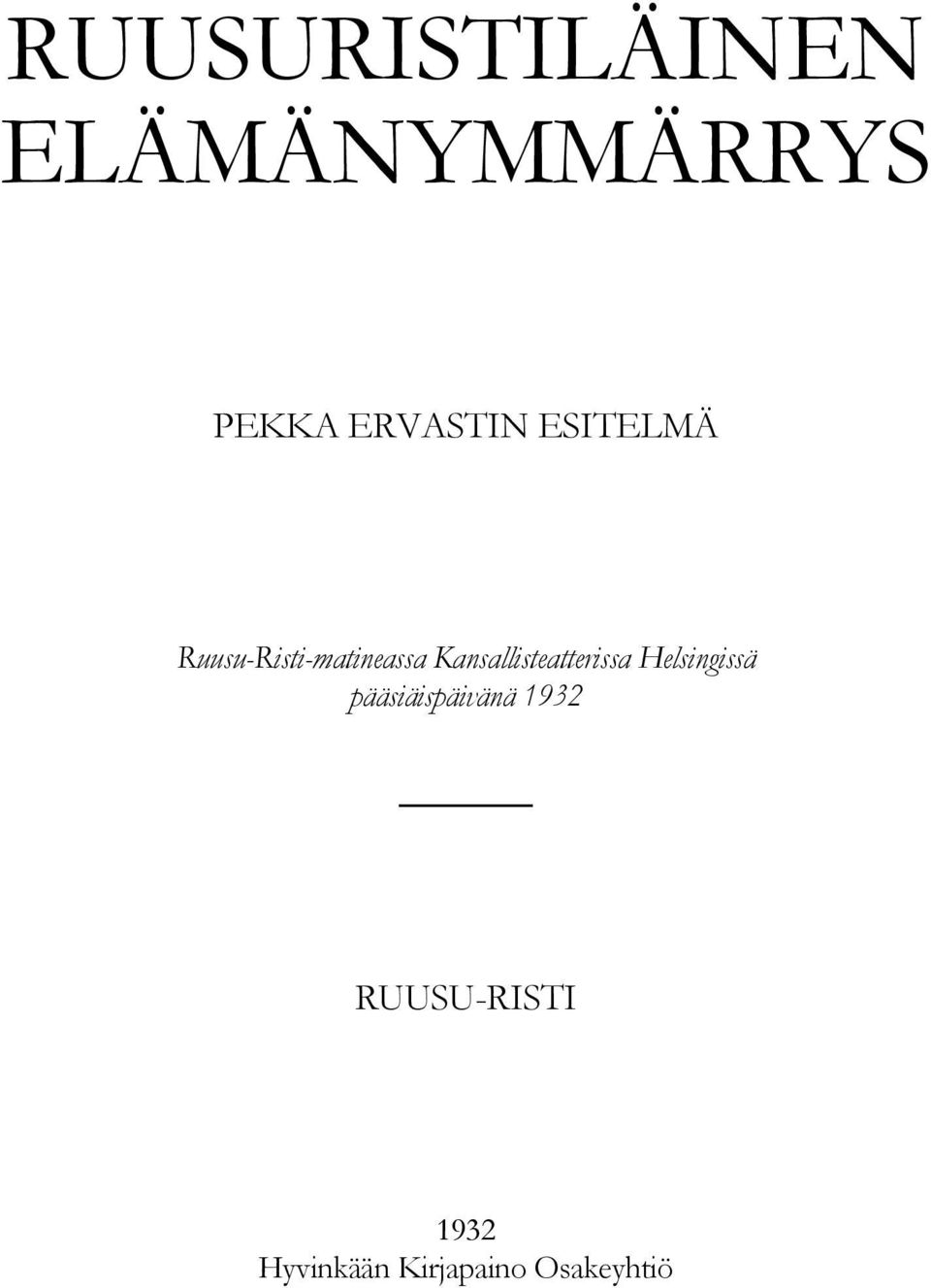 Kansallisteatterissa Helsingissä