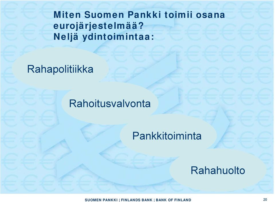 Neljä ydintoimintaa: