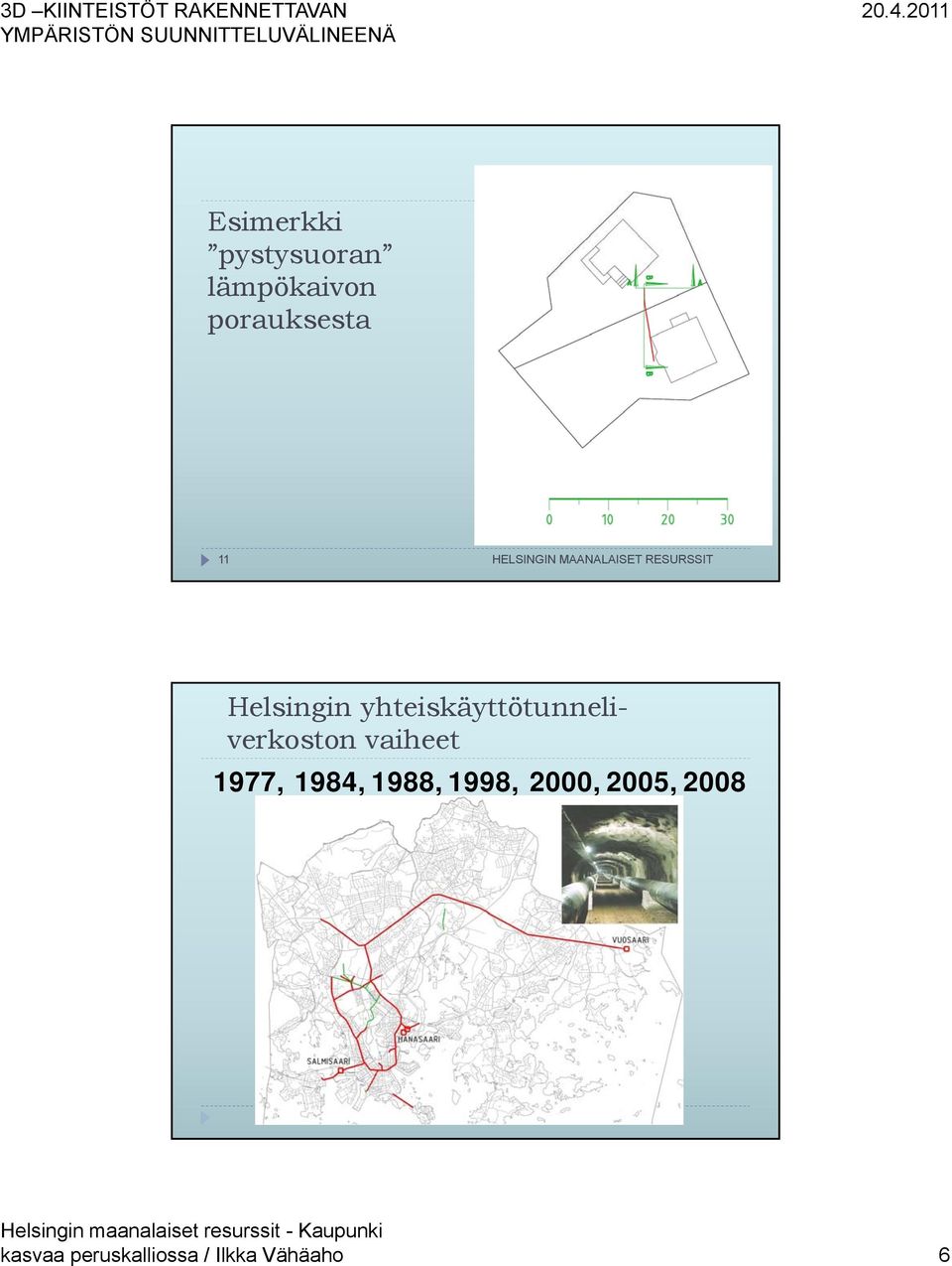 yhteiskäyttötunneliverkoston vaiheet 1977,
