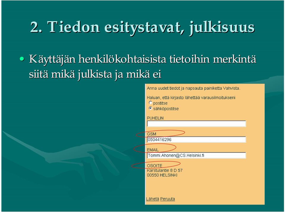 henkilökohtaisista kohtaisista