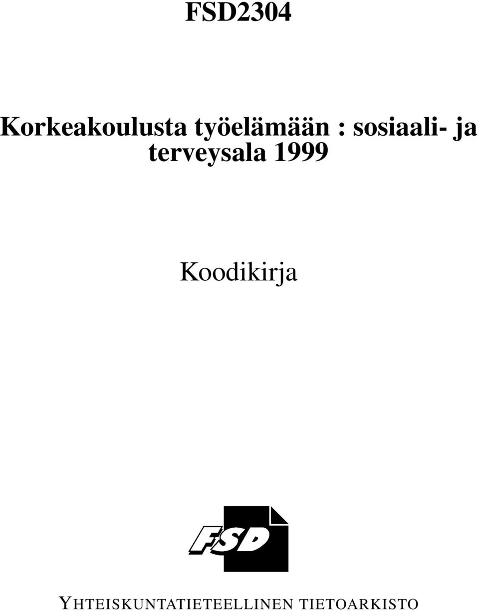 terveysala 1999 Koodikirja