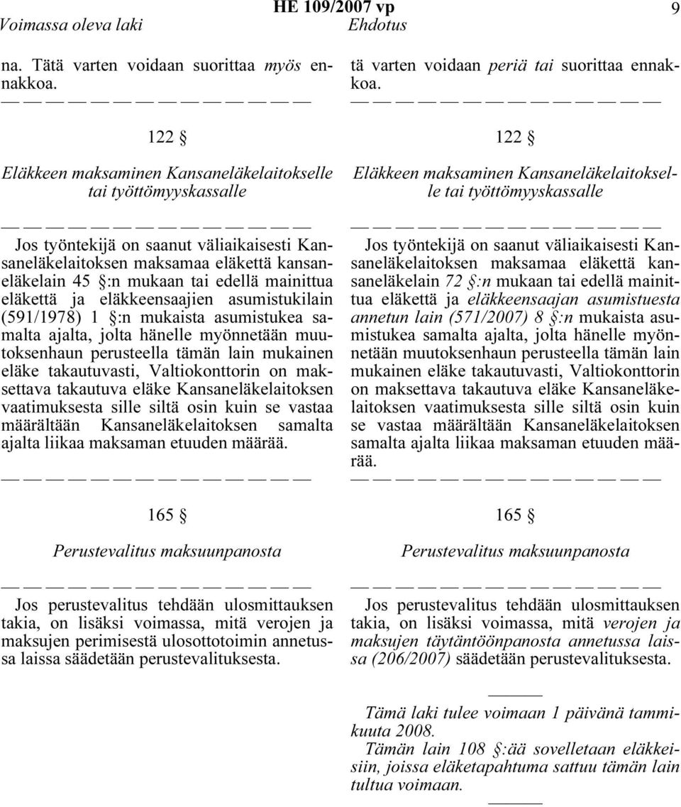 eläkettä ja eläkkeensaajien asumistukilain (591/1978) 1 :n mukaista asumistukea samalta ajalta, jolta hänelle myönnetään muutoksenhaun perusteella tämän lain mukainen eläke takautuvasti,