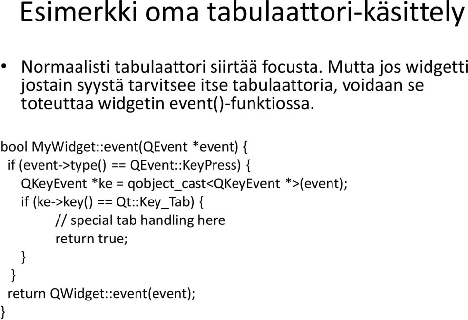 event()-funktiossa.