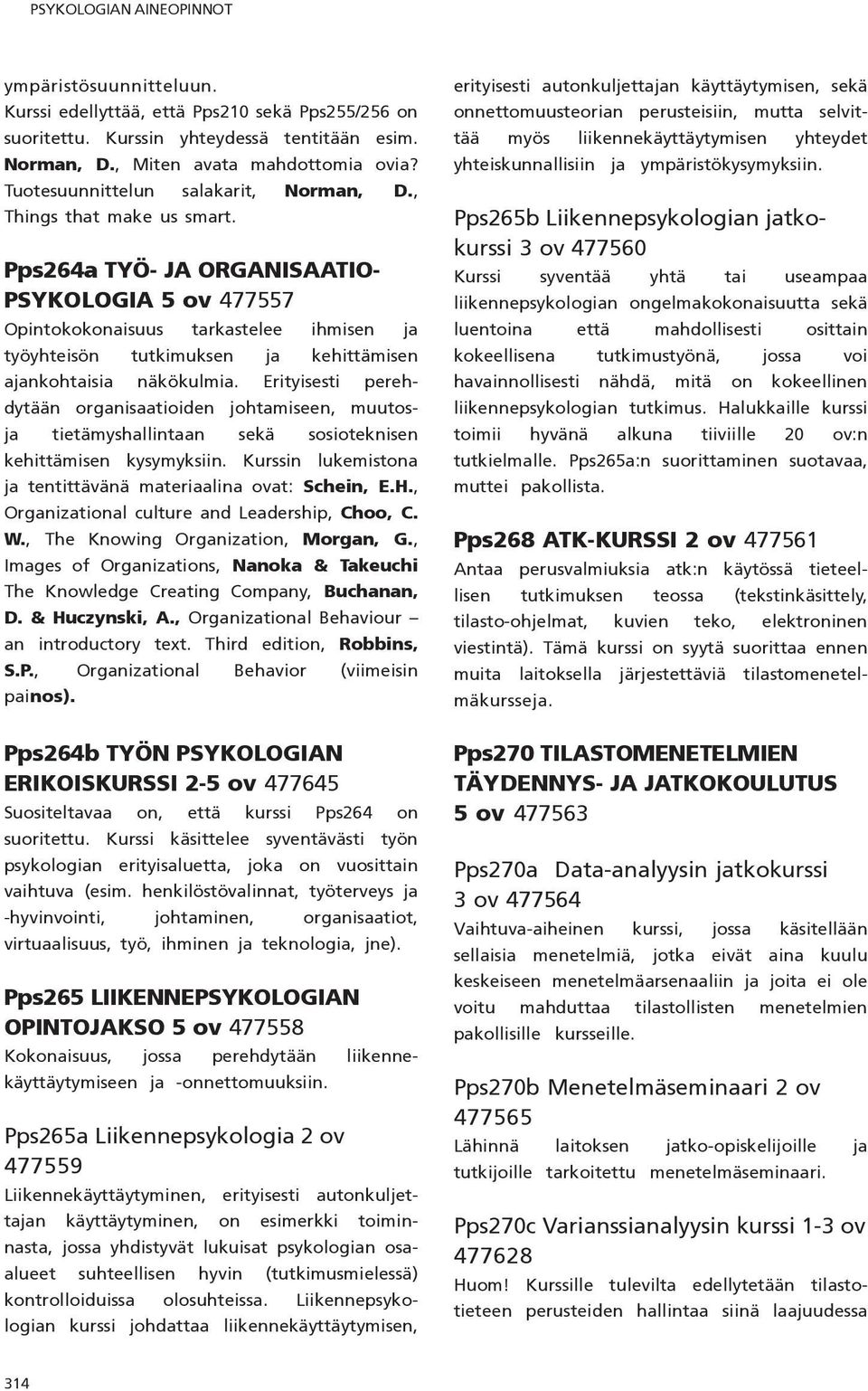 Pps264a TYÖ- JA ORGANISAATIO- PSYKOLOGIA 5 ov 477557 Opintokokonaisuus tarkastelee ihmisen ja työyhteisön tutkimuksen ja kehittämisen ajankohtaisia näkökulmia.
