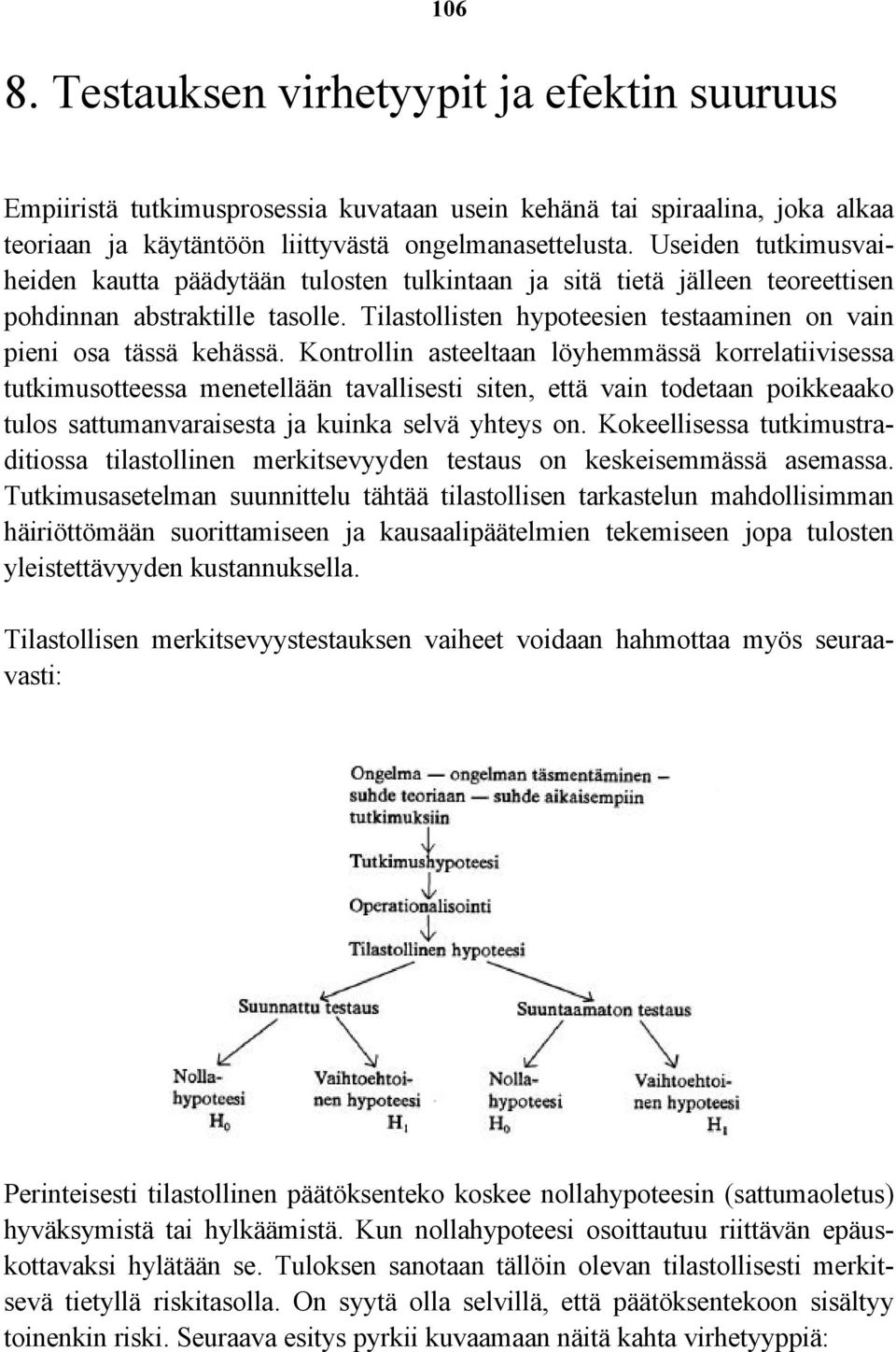 Tilastollisten hypoteesien testaaminen on vain pieni osa tässä kehässä.