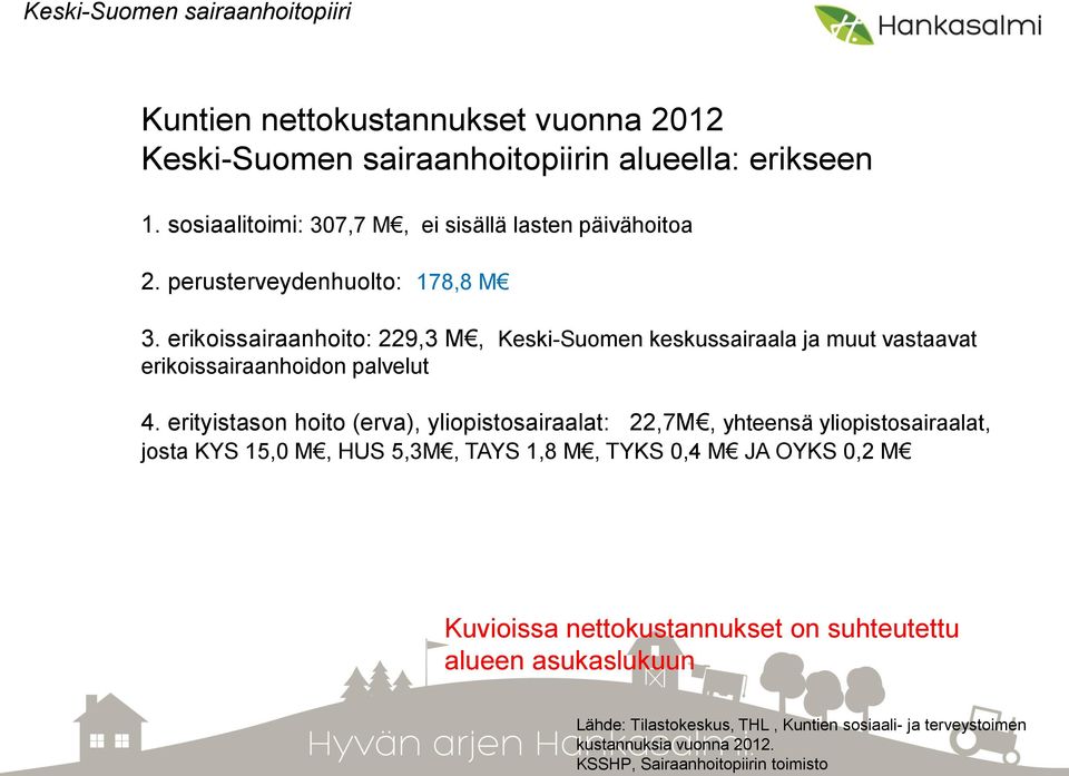 erikoissairaanhoito: 229,3 M, Keski-Suomen keskussairaala ja muut vastaavat erikoissairaanhoidon palvelut 4.