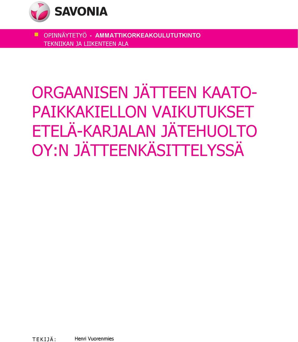 KAATO- PAIKKAKIELLON VAIKUTUKSET ETELÄ-KARJALAN