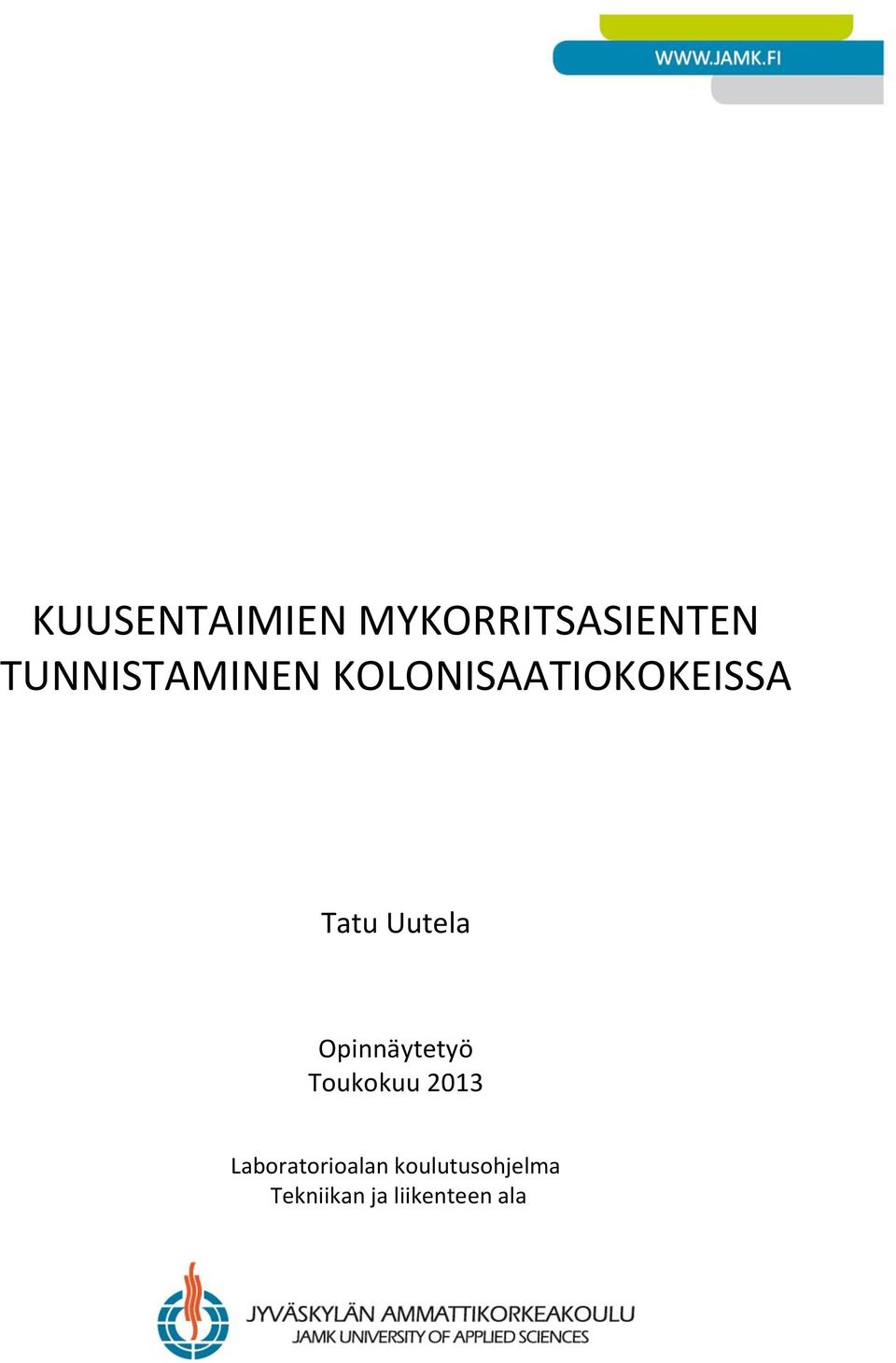 Uutela Opinnäytetyö Toukokuu 2013