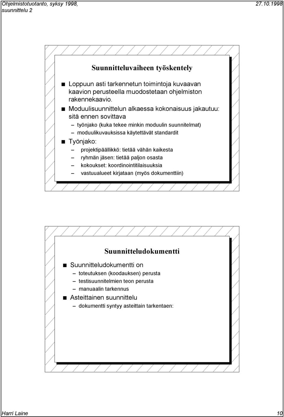 yönjako: projektipäällikkö: tietää vähän kaikesta ryhmän jäsen: tietää paljon osasta kokoukset: koordinointitilaisuuksia vastuualueet kirjataan (myös dokumenttiin)