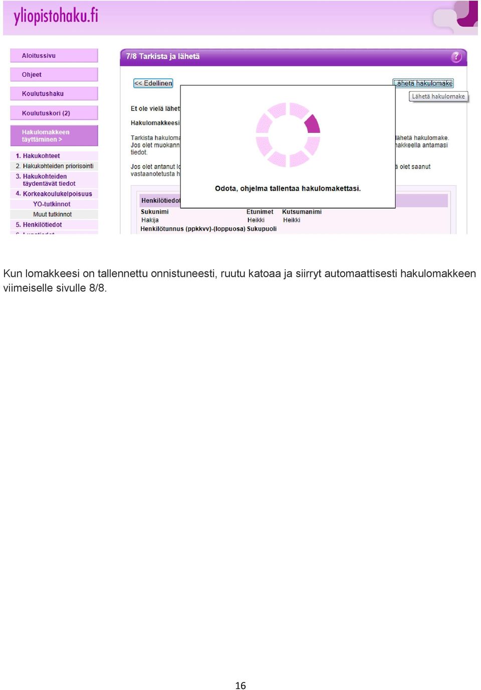 siirryt automaattisesti