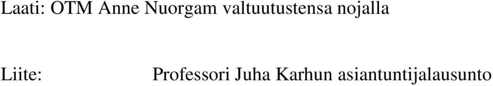 Liite: Professori Juha