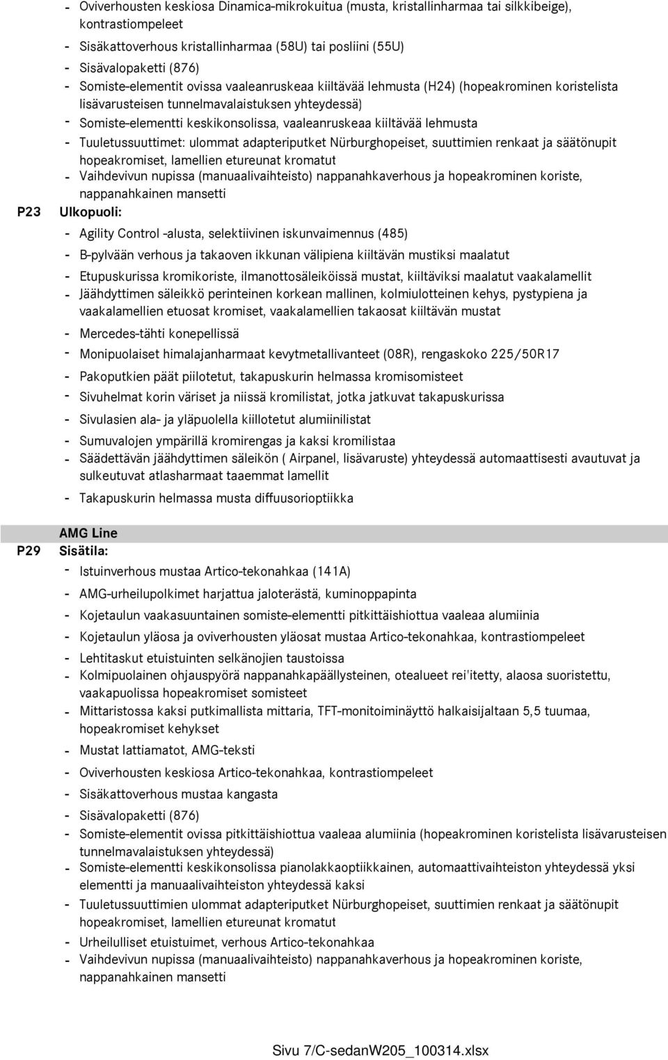 kiiltävää lehmusta - Tuuletussuuttimet: ulommat adapteriputket Nürburghopeiset, suuttimien renkaat ja säätönupit hopeakromiset, lamellien etureunat kromatut - Vaihdevivun nupissa (manuaalivaihteisto)