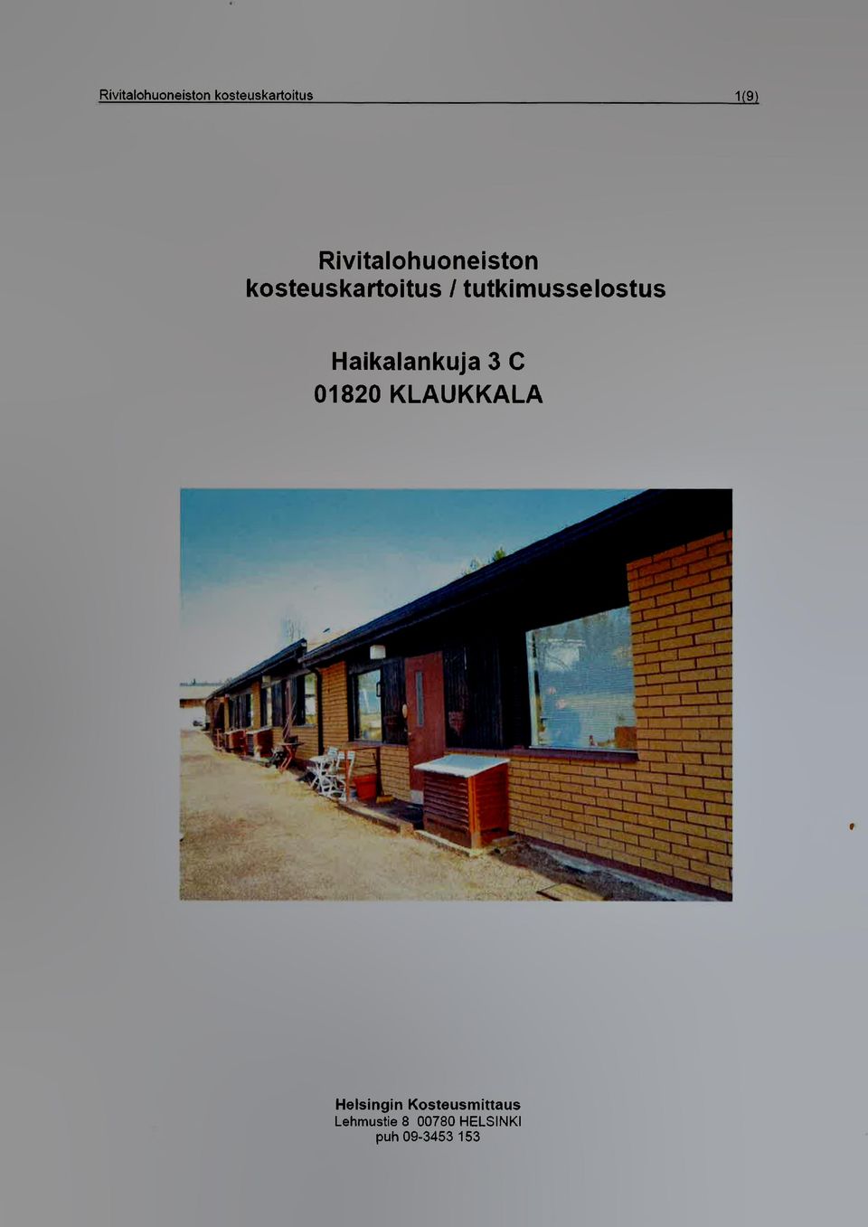 I0hu0ne isto n kosteuskartoitus