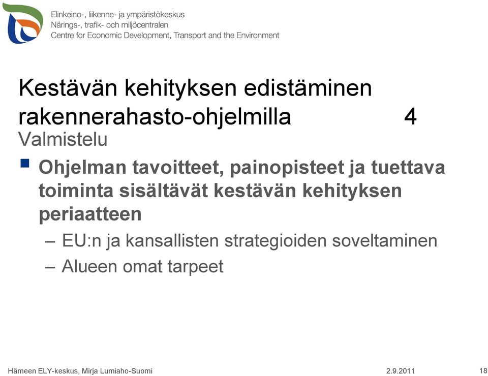 kestävän kehityksen periaatteen EU:n ja kansallisten strategioiden