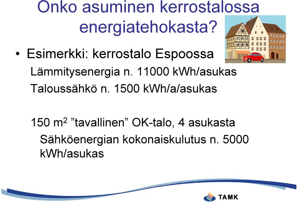 11000 kwh/asukas Taloussähkö n.