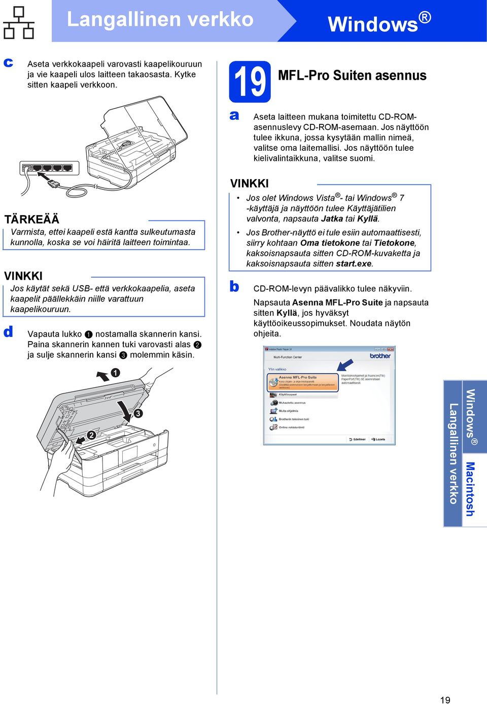 Jos näyttöön tulee kielivlintikkun, vlitse suomi. TÄRKEÄÄ Vrmist, ettei kpeli estä kntt sulkeutumst kunnoll, kosk se voi häiritä litteen toimint.