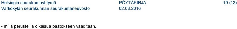 PÖYTÄKIRJA 10 (12) -