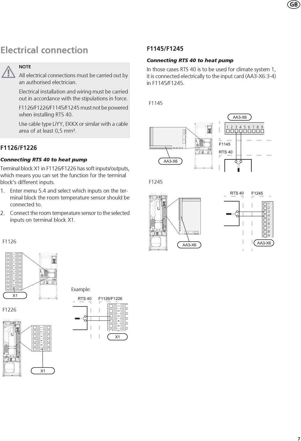 Use cable type LiYY, EKKX or similar with a cable area of at least 0, mm².