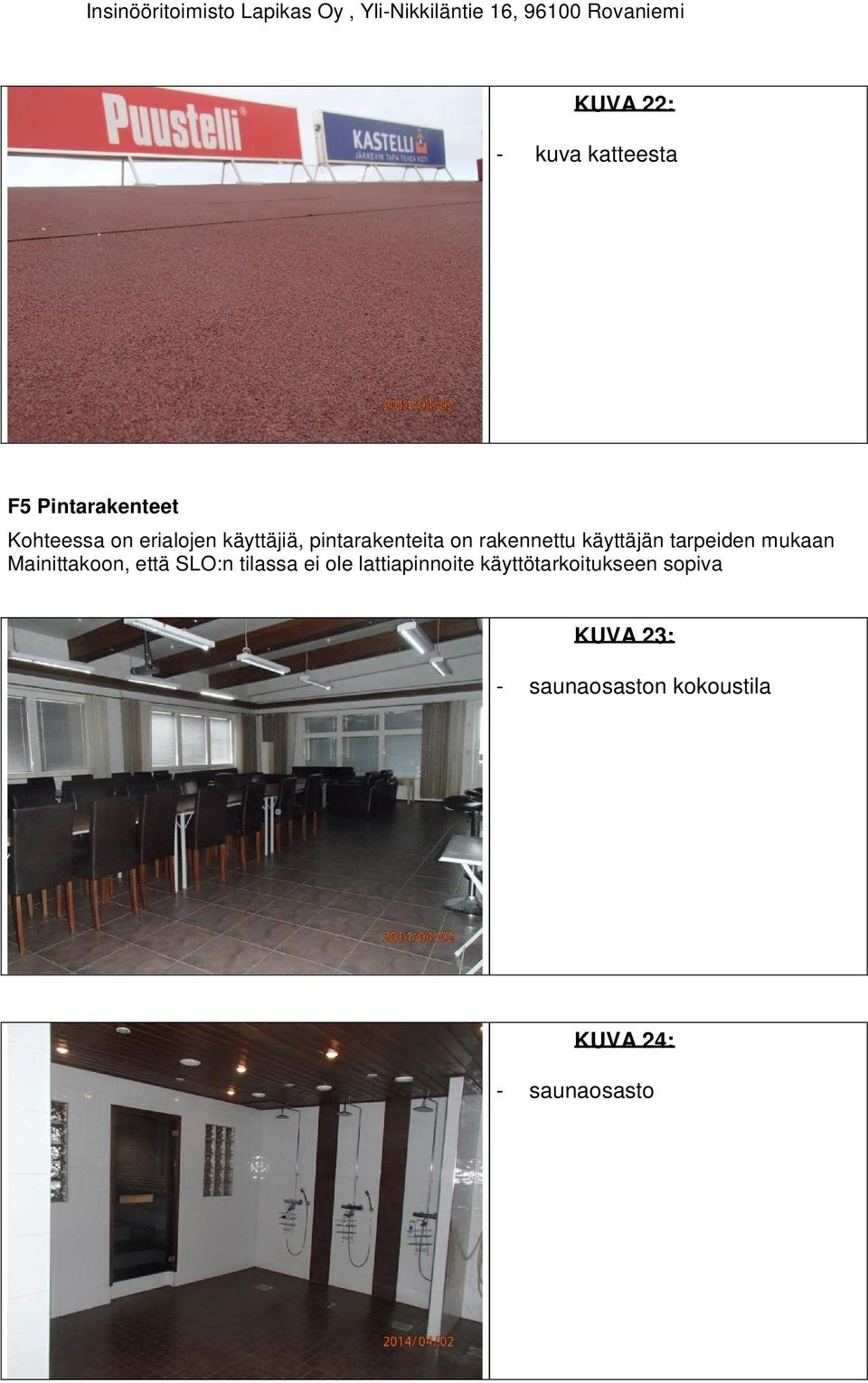 rakennettu käyttäjän tarpeiden mukaan Mainittakoon, että SLO:n tilassa ei ole