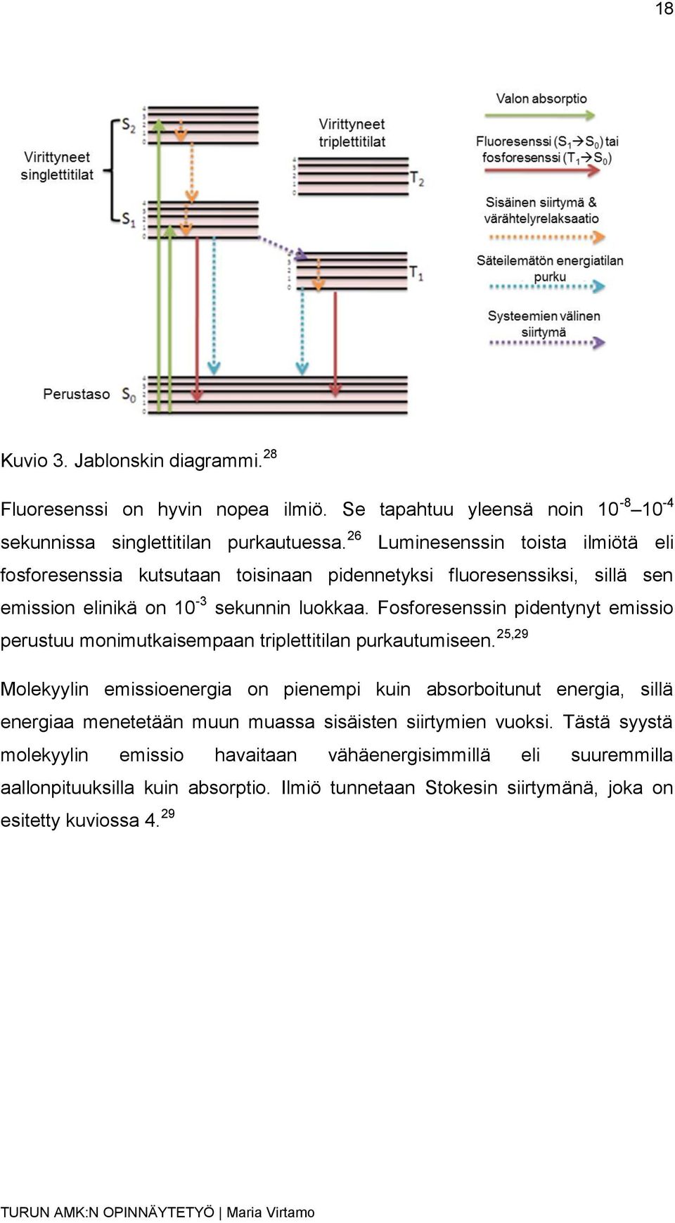 Fosforesenssin pidentynyt emissio perustuu monimutkaisempaan triplettitilan purkautumiseen.