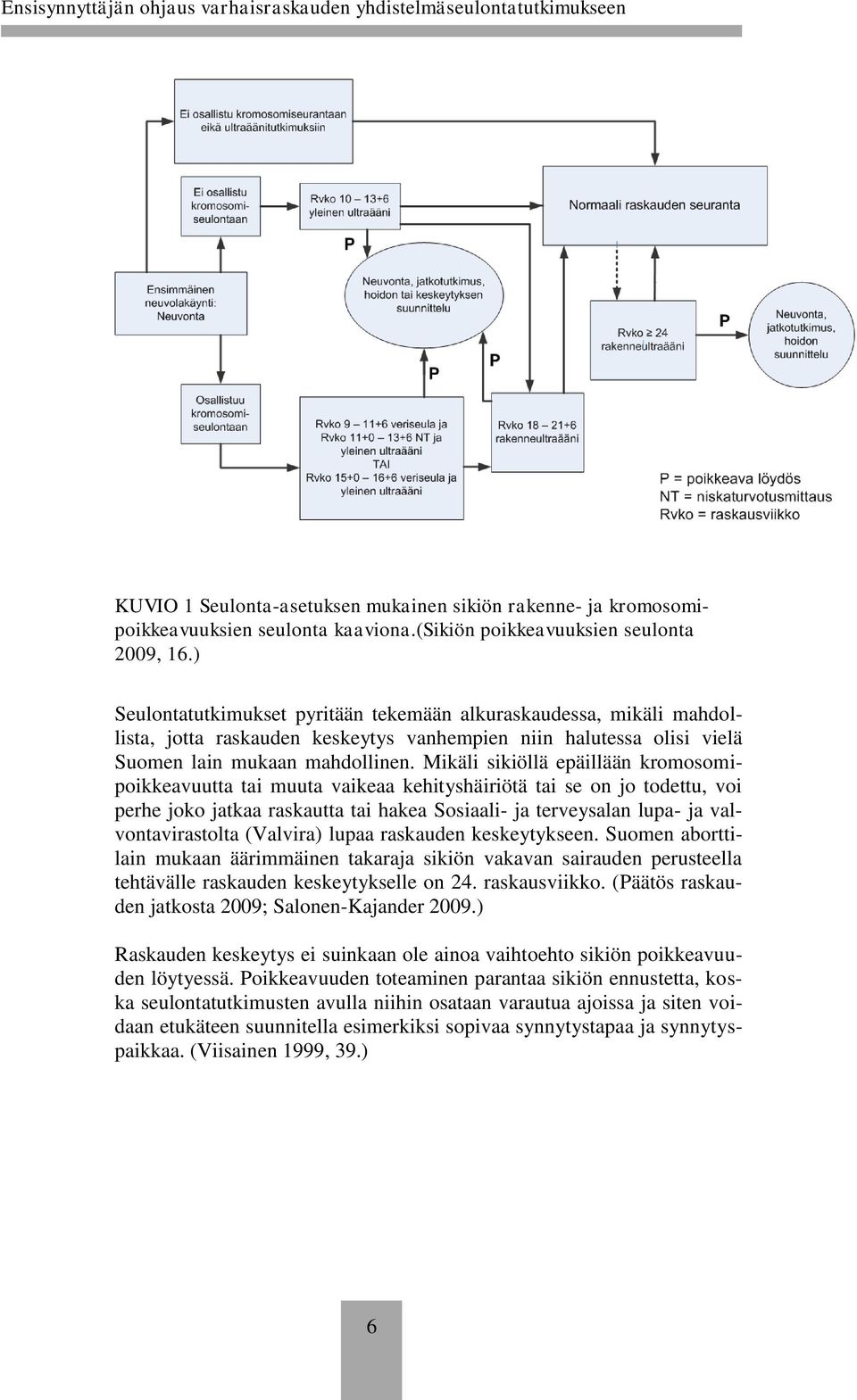 Mikäli sikiöllä epäillään kromosomipoikkeavuutta tai muuta vaikeaa kehityshäiriötä tai se on jo todettu, voi perhe joko jatkaa raskautta tai hakea Sosiaali- ja terveysalan lupa- ja valvontavirastolta