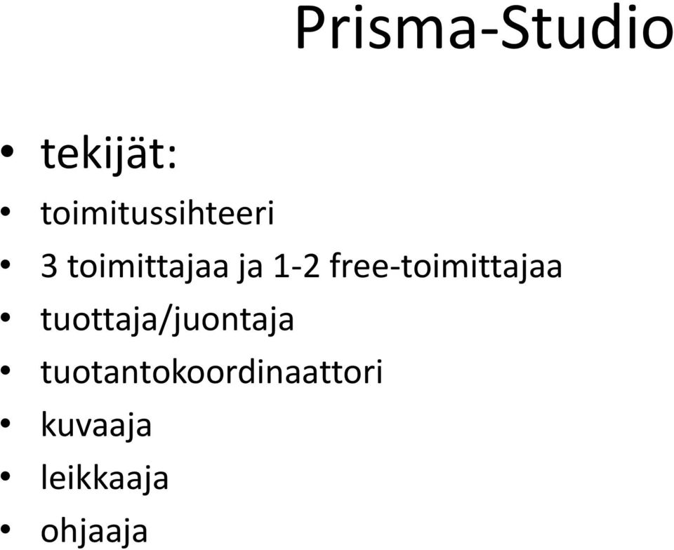 1-2 free-toimittajaa