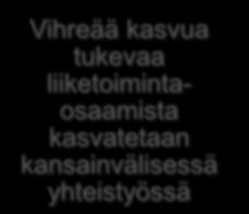 Vihreän kasvun osaamiset Ohjelma luo ja levittää strategisia osaamisia uudistumisen tarpeisiin Ohjelma kytkee toimijoita globaaleihin arvoverkkoihin Innovaatioiden perustana suomalaiset