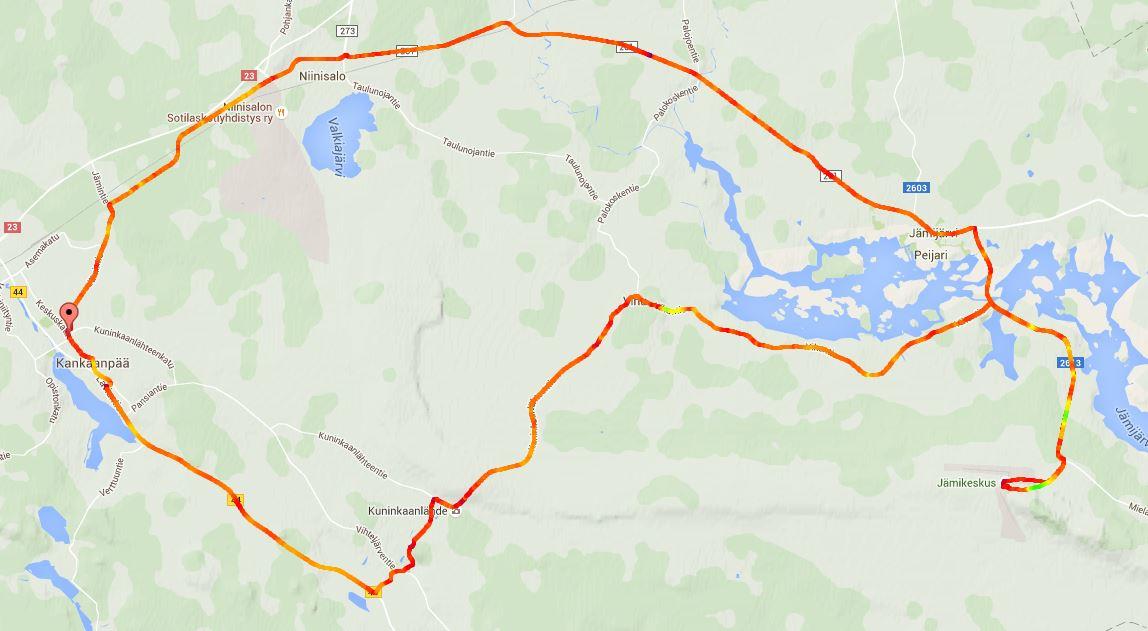 Tarkempi reittikartta ladattavissa osoitteesta, http://www.pota.fi/skoda-maantiecupin-finaali-2016/.